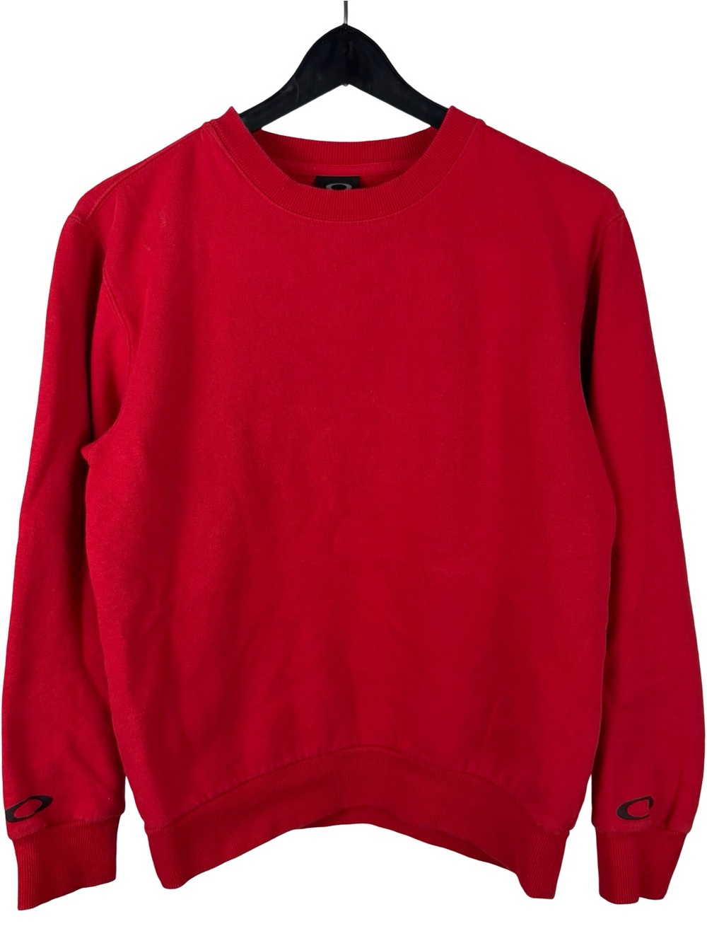 Mens Y2K Oakley Sportswear Micro Logo Red Pullover Essential Sweatshirt Size S